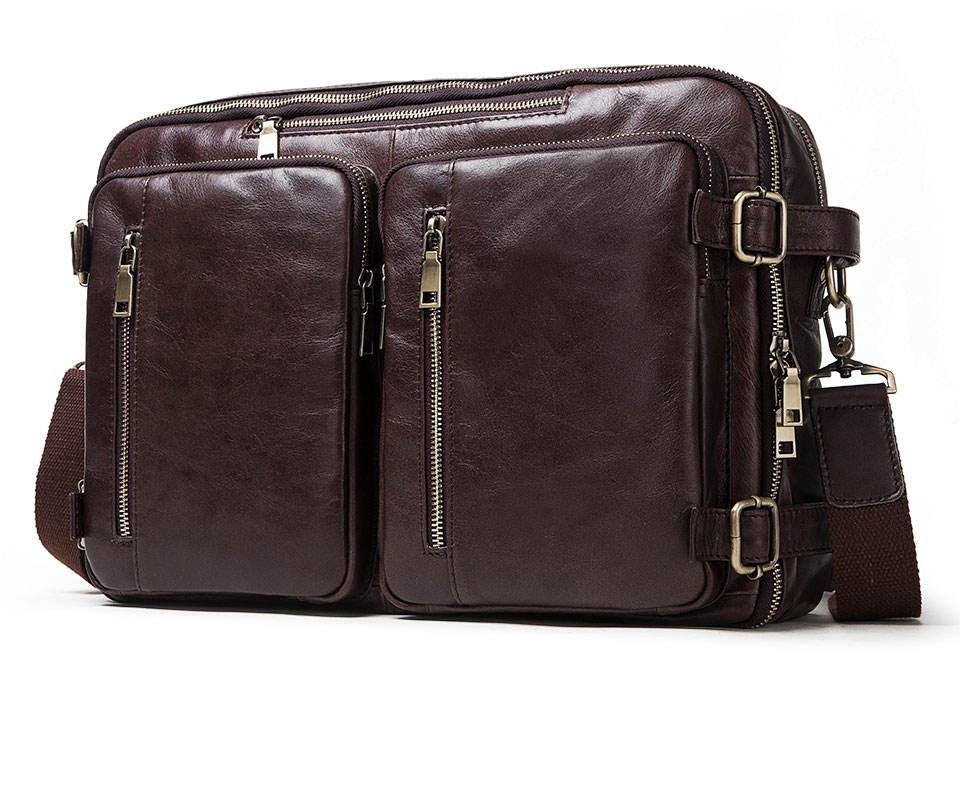 2020 Men's Business Bag Genuine Leather Briefcase Messenger Bag Male Shoulder Tote Back Handbag Large Capacity Travel Laptop Bag