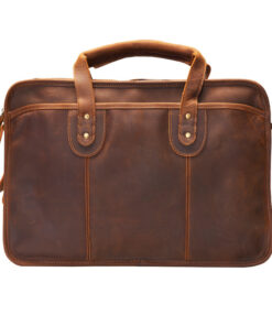 Crazy Horse Leather Briefcase — Professional Retro Edition