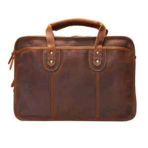 Alternative view of Crazy Horse Leather Briefcase — Professional Retro Edition