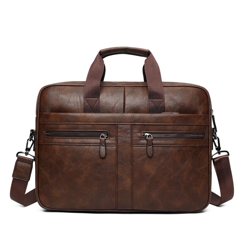 PU Leather Crossbody Bag — Retro Business Travel
