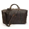 First-Layer Cowhide Leather Duffel — Travel Bag for Men