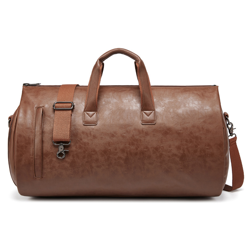 PU Leather Travel Bag — Waterproof Weekender