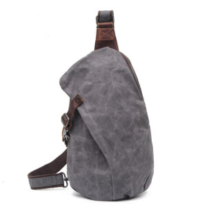 Waxed Canvas Crossbody Bag — Retro Chest Carry
