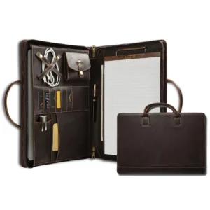 Alternative view of Full-Grain Crazy Horse Leather Briefcase — Vintage