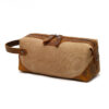 Canvas & Leather Toiletry Bag — Travel Essential