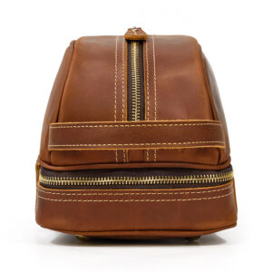 Crazy Horse Leather Toiletry Bag — Vintage Travel Organizer