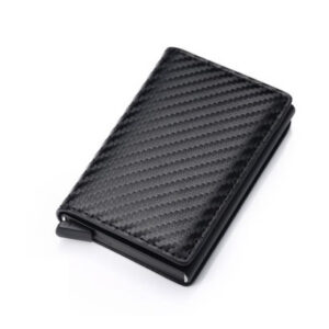 PU Leather Card Wallet — RFID Auto Pop Business