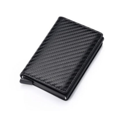 PU Leather Card Wallet — RFID Auto Pop Business