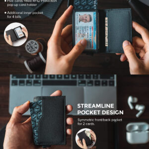 Alternative view of Full-Grain Leather Wallet — RFID-Blocking Card Case