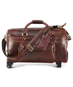 Leather Retro Portable Travel Bag For Men