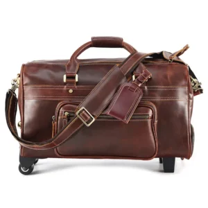Crazy Horse Leather Crossbody Bag — Retro Business Essential