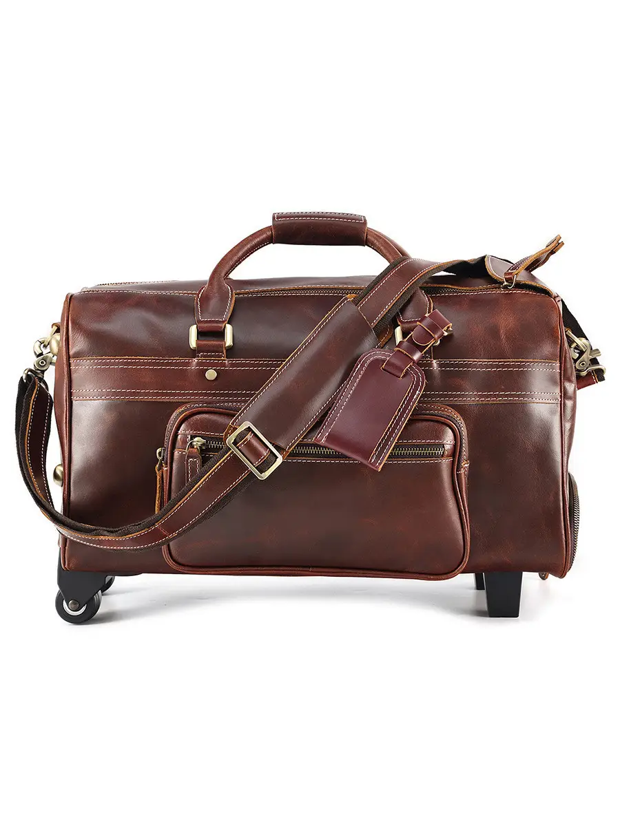 Crazy Horse Leather Crossbody Bag — Retro Business Essential