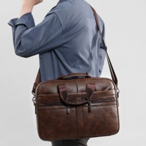 Alternative view of PU Leather Crossbody Bag — Retro Business Travel